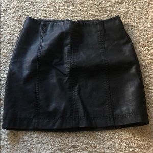 Free People Vegan Leather mini skirt